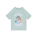 Bluey-Camiseta-de-natación-UV-verde -con-mangas-cortas-1