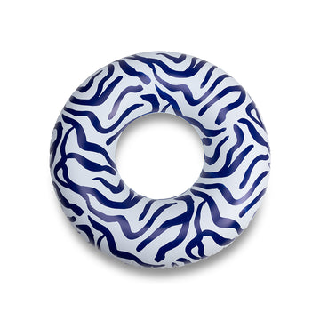 Vibrant Stripes |Flotador de aro azul/blanca Ø 102 cm