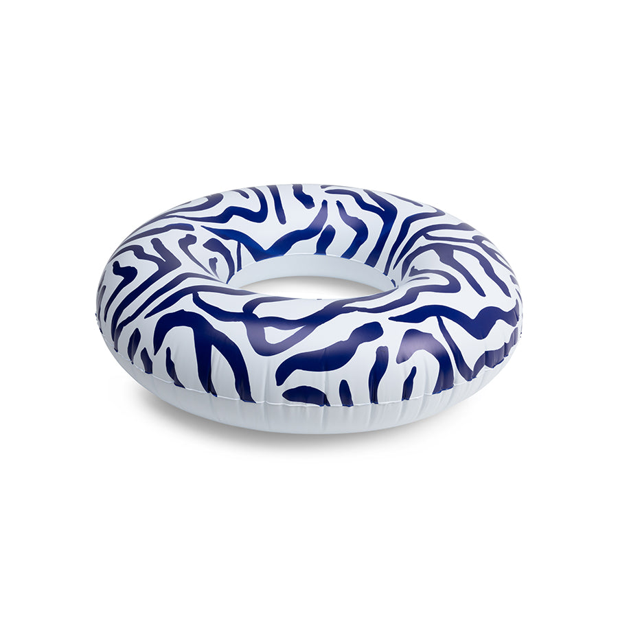 Vibrant Stripes |Flotador de aro azul/blanca Ø 102 cm